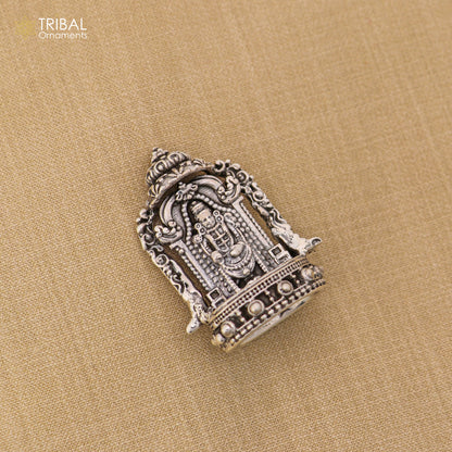925 Sterling silver Tirupati Bala Ji Murti statue, divine figurine for puja offerings, crafted by TRIBAL ORNAMENTS.