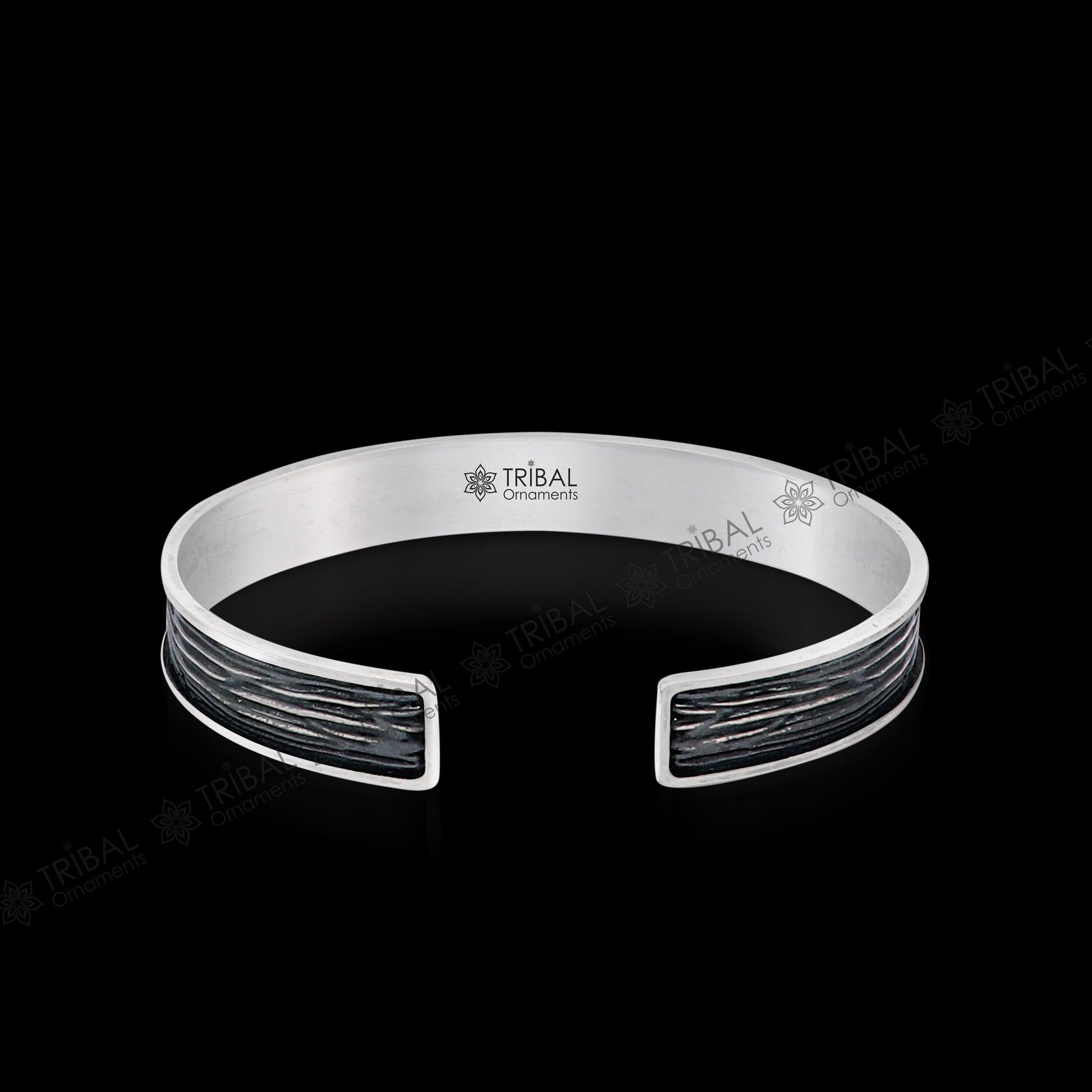 925 Sterling silver Goddess mantra bracelet "JAI MATA DI "Adjustable cuff kada bangle for mens and girls cuff234 - TRIBAL ORNAMENTS