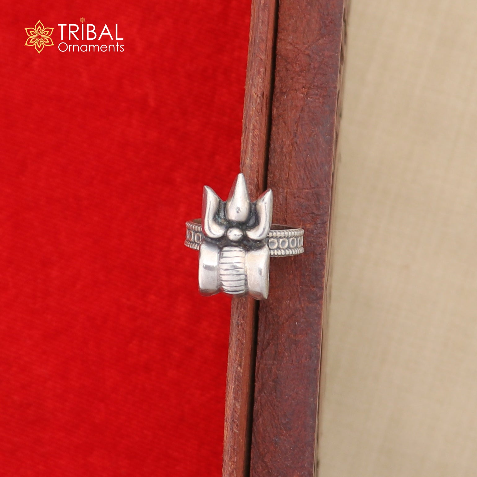 925 sterling silver gorgeous customized lord shiva Trident ring, excellent trident trushul adjustable ring band unisex jewelry sr367 - TRIBAL ORNAMENTS