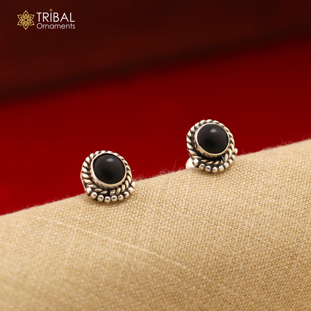 925 sterling silver gorgeous oval shape black onyx stone stud earring best unisex jewelry s1384 - TRIBAL ORNAMENTS