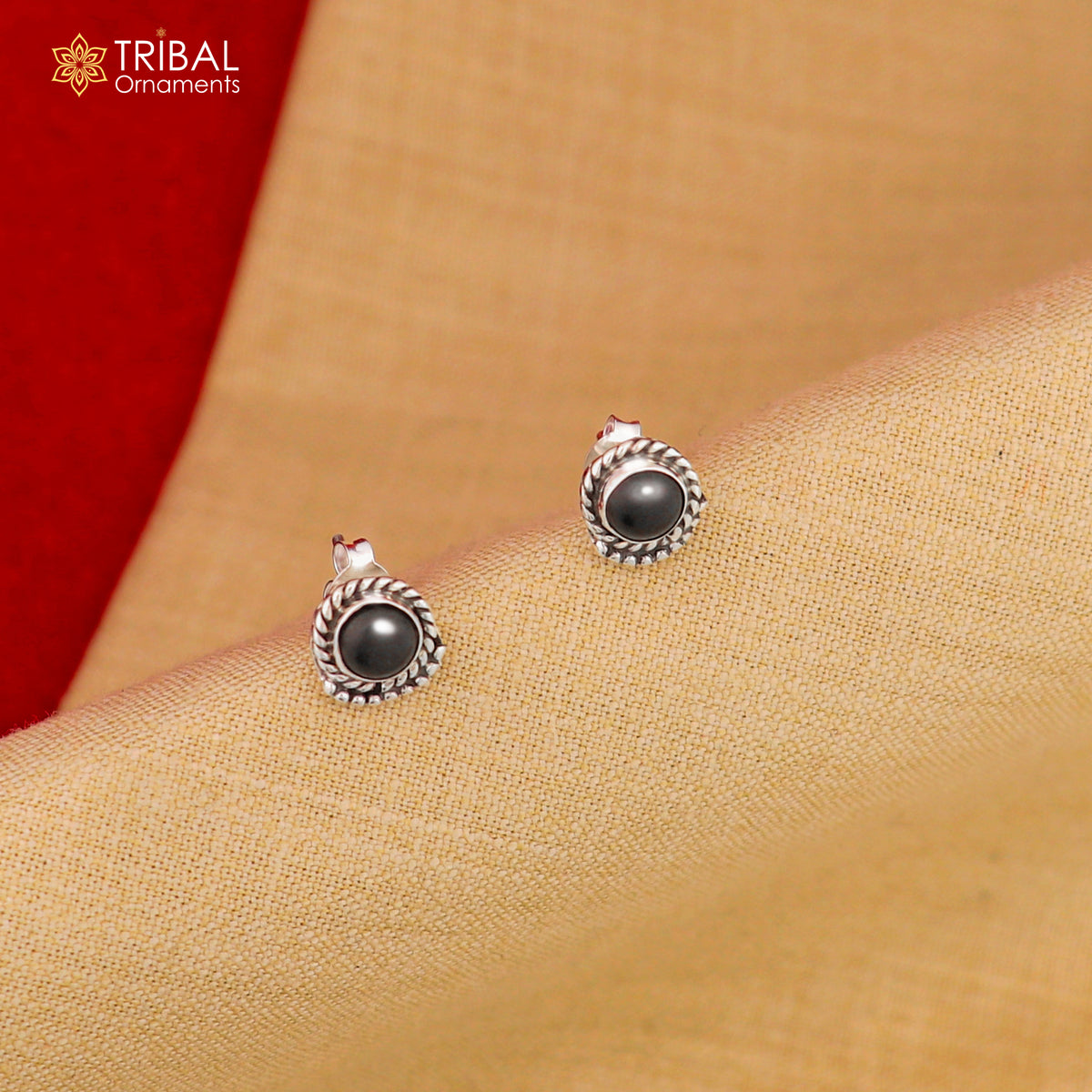 925 sterling silver gorgeous oval shape black onyx stone stud earring best unisex jewelry s1384 - TRIBAL ORNAMENTS