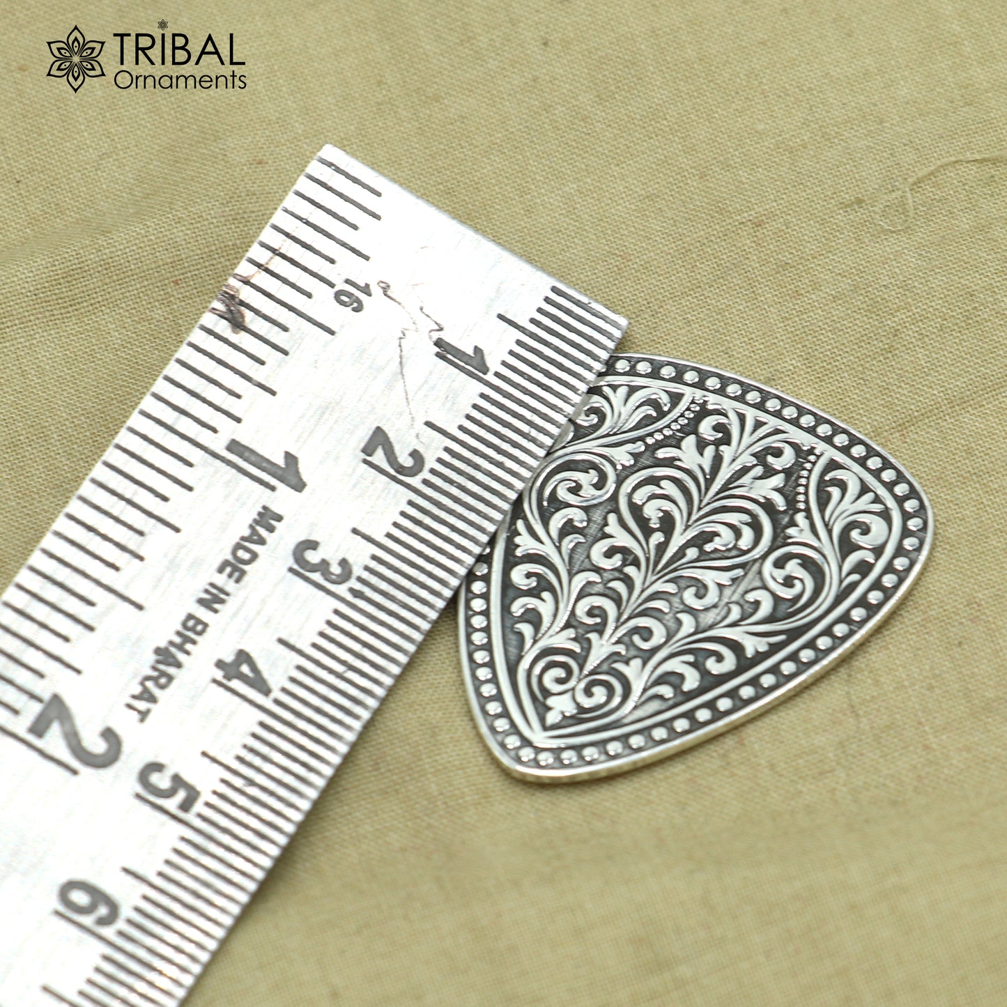 925 sterling silver Guitar Pick  personalized musical instrument article art844 - TRIBAL ORNAMENTS