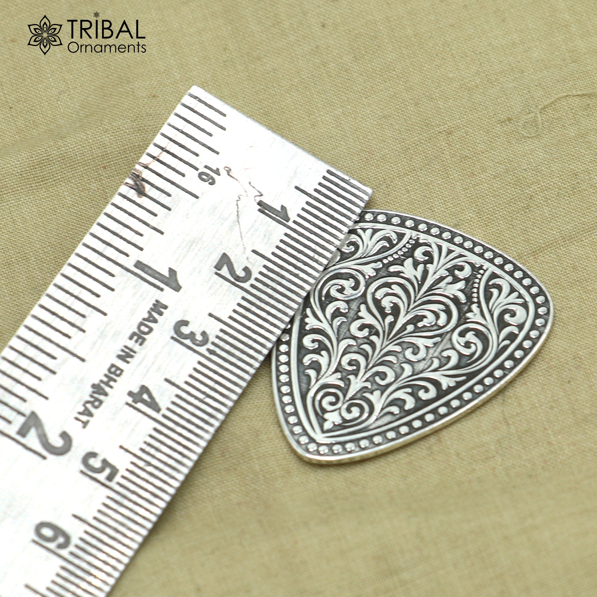 925 sterling silver Guitar Pick  personalized musical instrument article art844 - TRIBAL ORNAMENTS