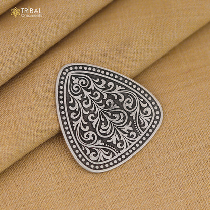 925 sterling silver Guitar Pick  personalized musical instrument article art844 - TRIBAL ORNAMENTS