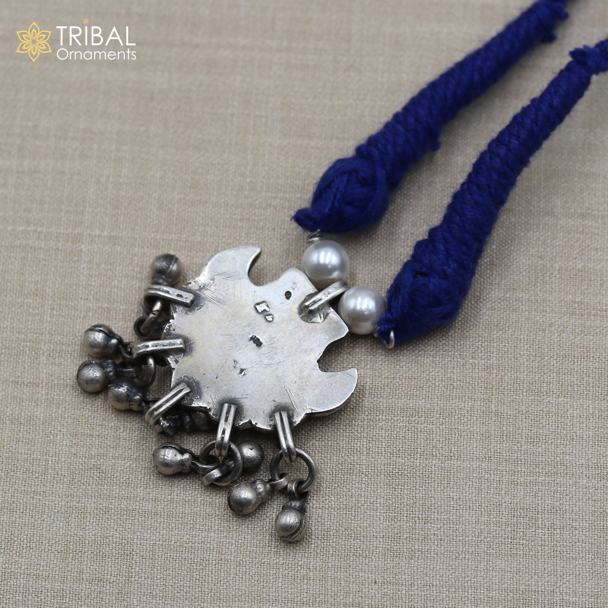 925 sterling silver handcrafted peacock design ethnic charm necklace tribal jewelry set724 - TRIBAL ORNAMENTS