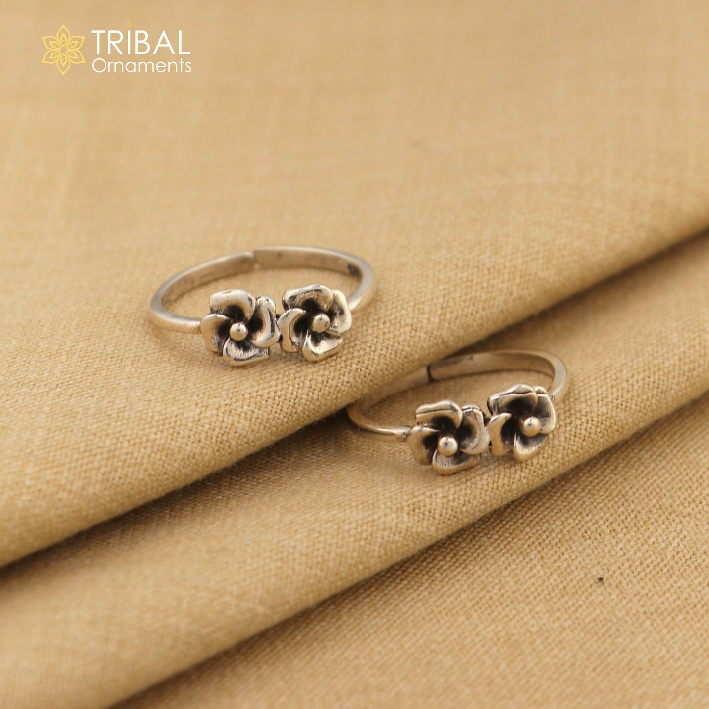 925 sterling silver handcrafted unique design vintage ethnic design brides toe ring for girl's women's ytr25 - TRIBAL ORNAMENTS