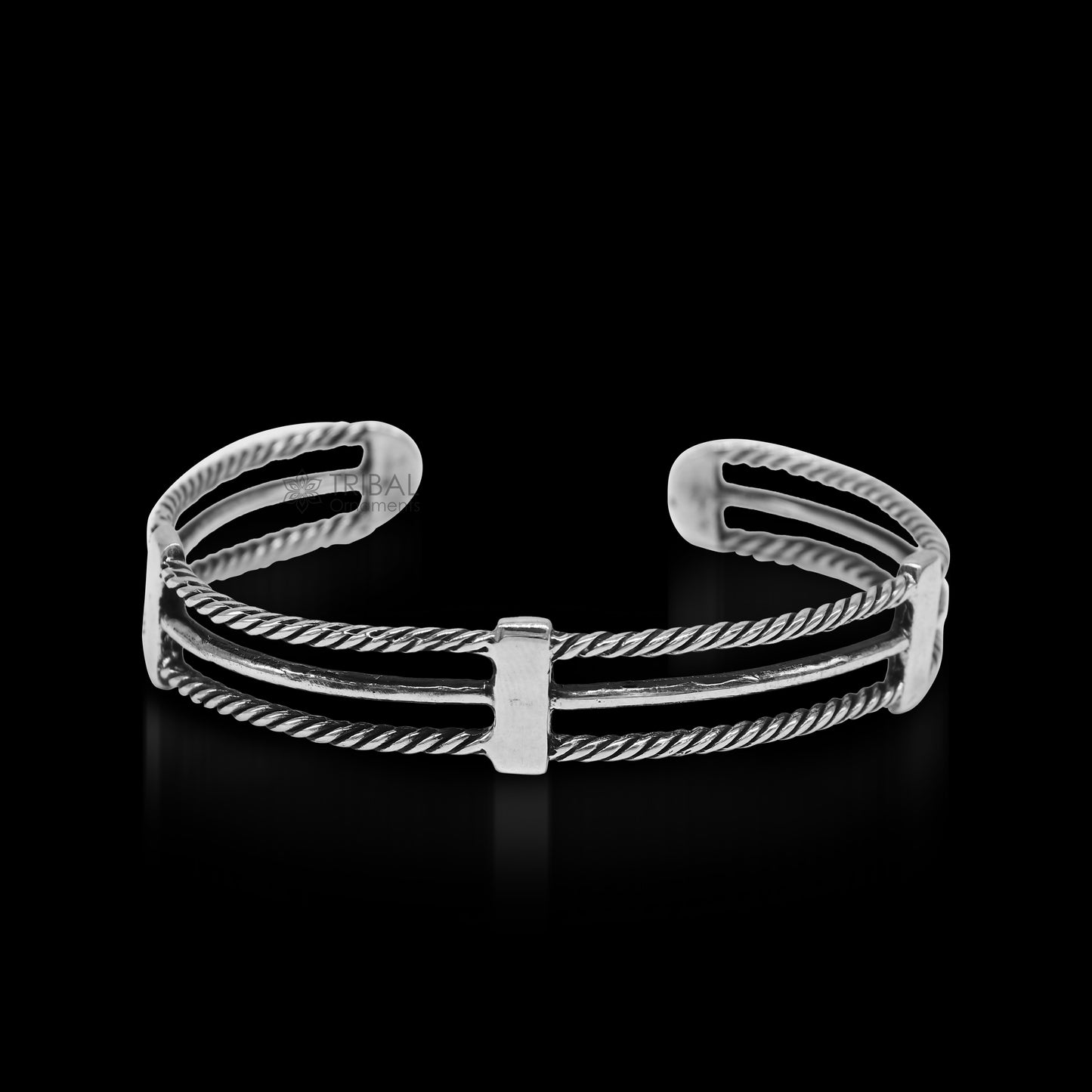 925 sterling silver handcrafted vintage style amazing cuff bangle kada bracelet, best gift for men's and girl's, adjustable kada cuff117 - TRIBAL ORNAMENTS