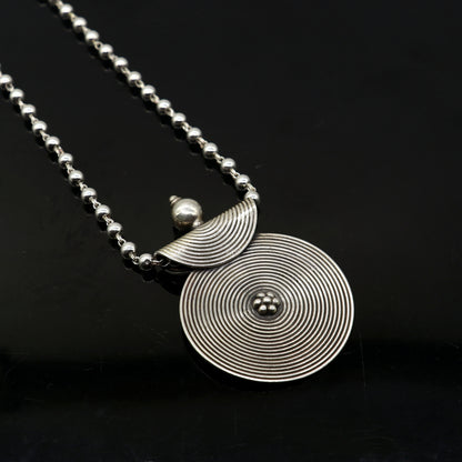925 sterling silver handmade 30"4mm beaded long necklace with unique design traditional cultural functional necklace jewelry  Set684 - TRIBAL ORNAMENTS