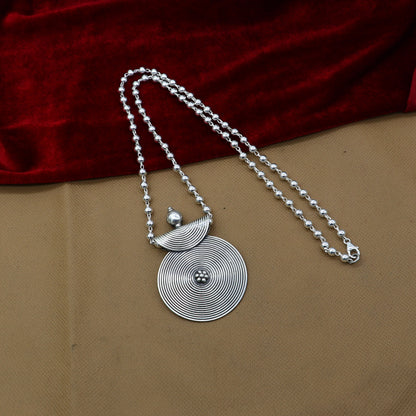 925 sterling silver handmade 30"4mm beaded long necklace with unique design traditional cultural functional necklace jewelry  Set684 - TRIBAL ORNAMENTS