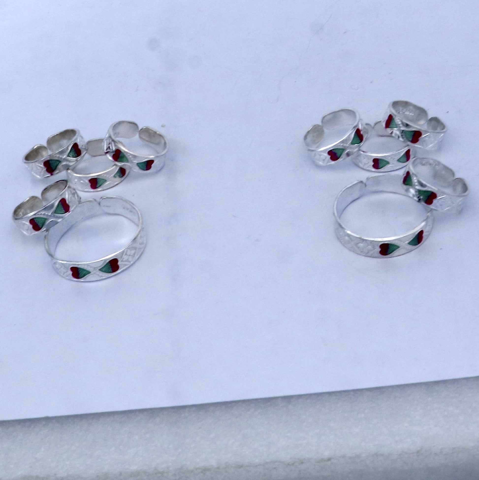 925 sterling silver handmade adjustable fabulous heart design toe ring  tribal belly dance jewelry from India toer149 - TRIBAL ORNAMENTS