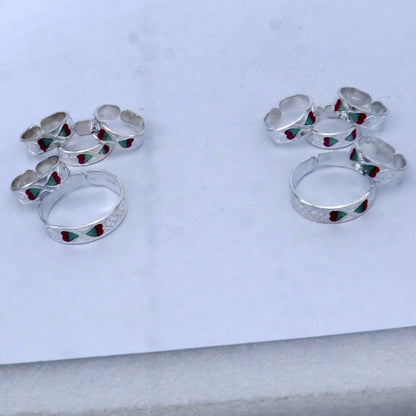 925 sterling silver handmade adjustable fabulous heart design toe ring  tribal belly dance jewelry from India toer149 - TRIBAL ORNAMENTS