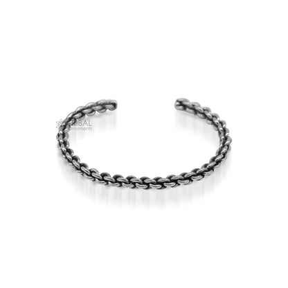 925 sterling silver handmade amazing customized solid bracelet kada, excellent gifting girl's or boy's bracelet stylish gifting kada cuff105 - TRIBAL ORNAMENTS