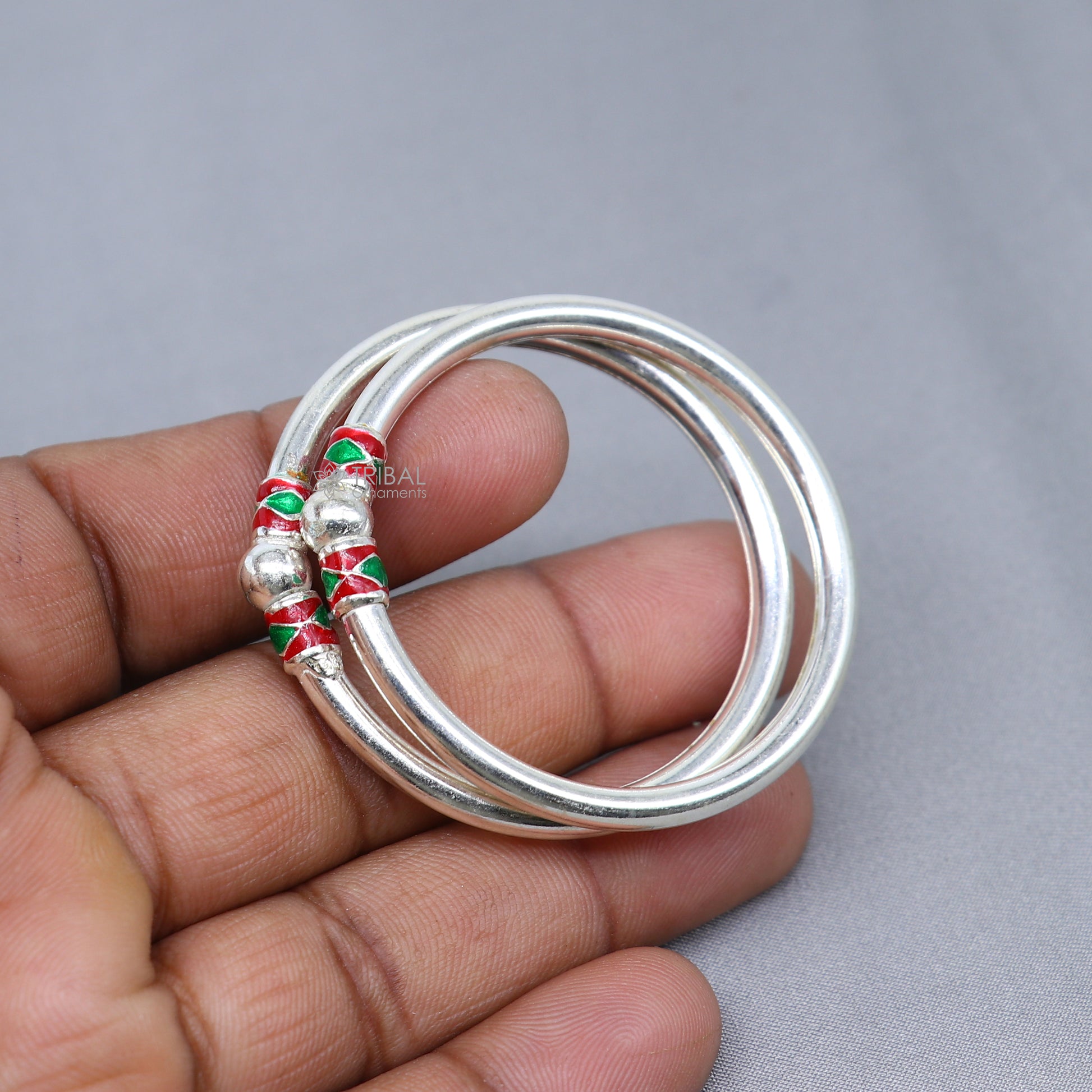 925 sterling silver handmade baby bangle bracelet kada, unisex customized jewelry nsk847 - TRIBAL ORNAMENTS