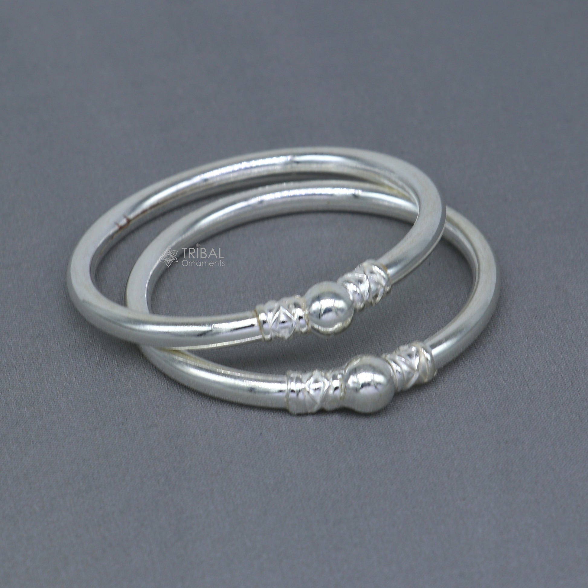 925 sterling silver handmade baby bangle bracelet kada, unisex customized jewelry nsk848 - TRIBAL ORNAMENTS