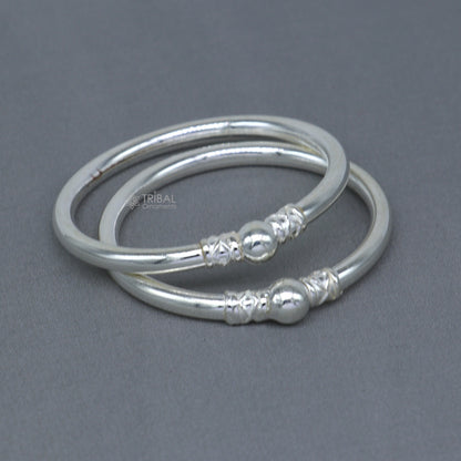 925 sterling silver handmade baby bangle bracelet kada, unisex customized jewelry nsk848 - TRIBAL ORNAMENTS