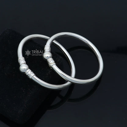 925 sterling silver handmade baby bangle bracelet kada, unisex customized jewelry nsk848 - TRIBAL ORNAMENTS