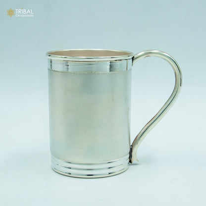925 sterling silver handmade barbie design coffee cup or water milk cup tumbler, silver baby food flask, silver kids utensils gift sv298 - TRIBAL ORNAMENTS
