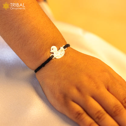 925 sterling silver handmade bird design nazarbattu unisex kids bracelet and baby girl anklet by Tribal Ornaments.
