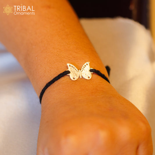 925 sterling silver handmade  butterfly design nazarbattu unisex kids bracelet & baby/ girl's anklet nb120 - TRIBAL ORNAMENTS
