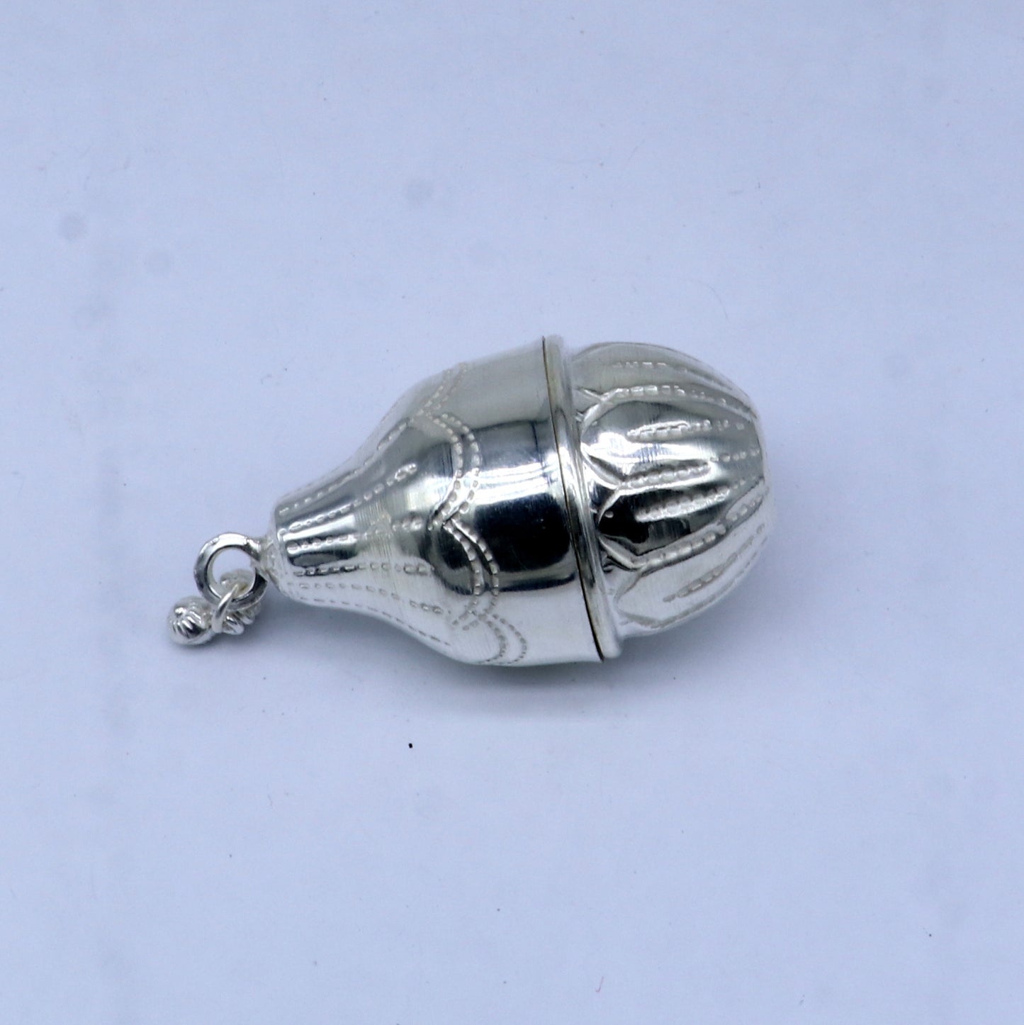 925 sterling silver handmade cultural silver coconut for puja or worshipping, Silver nariyal for diwali puja su1316 - TRIBAL ORNAMENTS