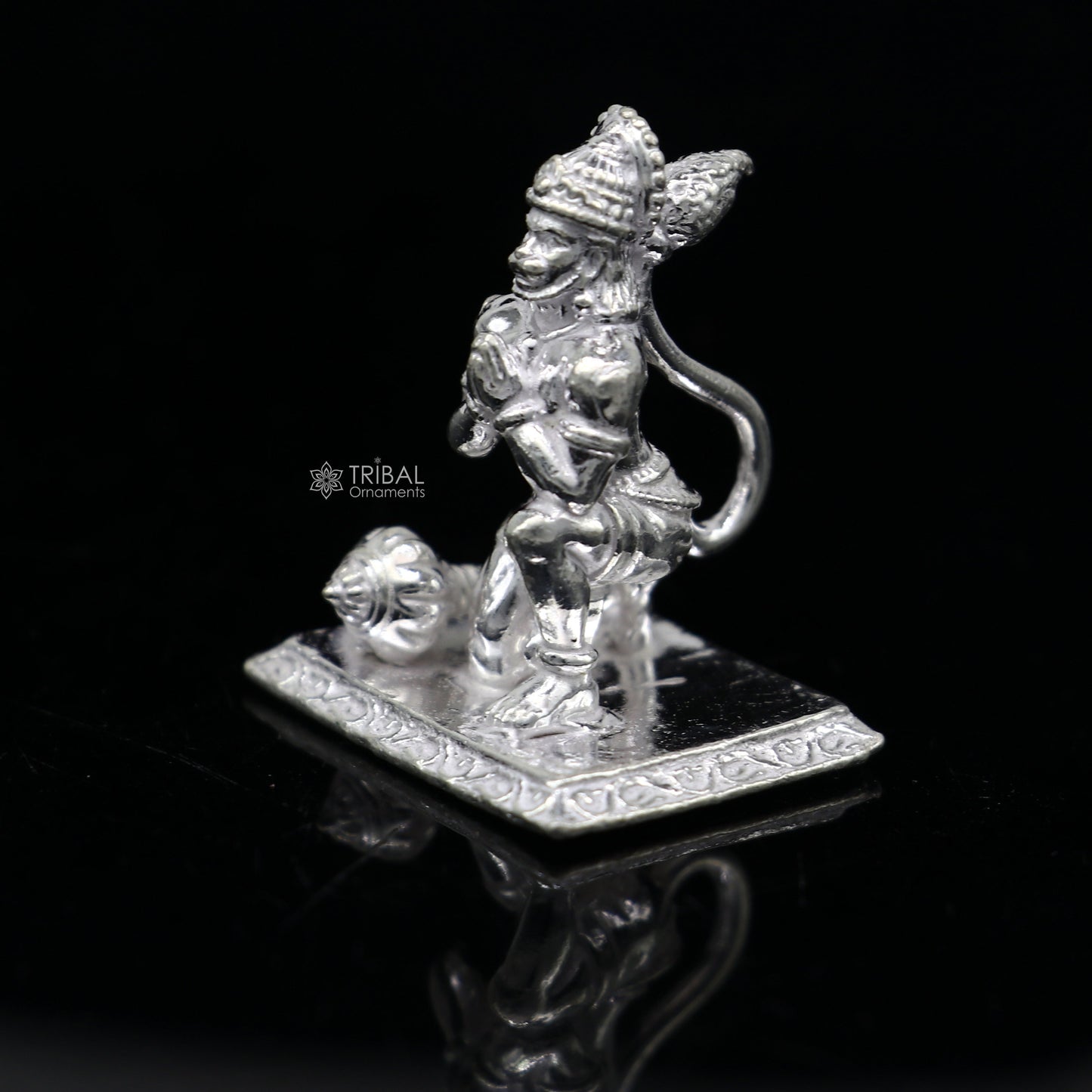 925 Sterling silver handmade design Indian Idols Lord Hanumaan BajaranBali statue figurine, puja articles decorative gift diwali puja art44 - TRIBAL ORNAMENTS