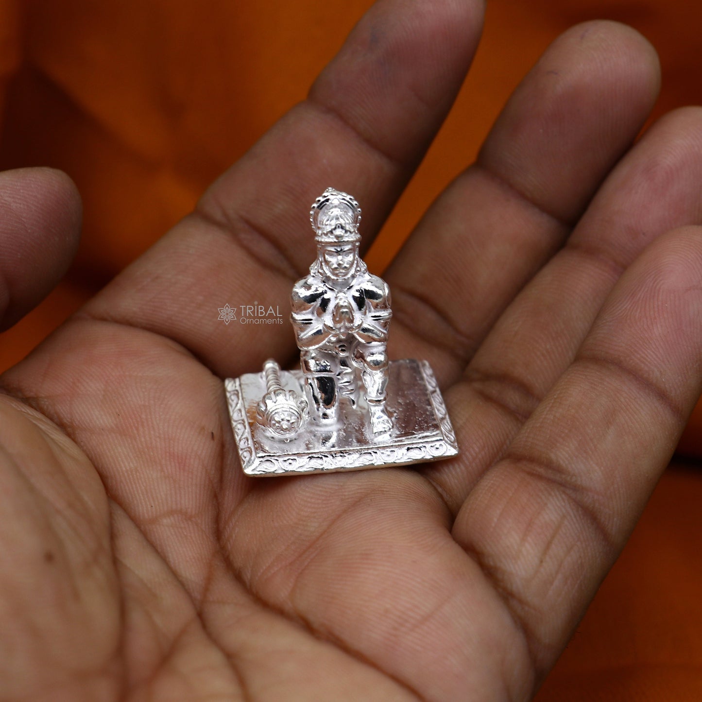 925 Sterling silver handmade design Indian Idols Lord Hanumaan BajaranBali statue figurine, puja articles decorative gift diwali puja art44 - TRIBAL ORNAMENTS