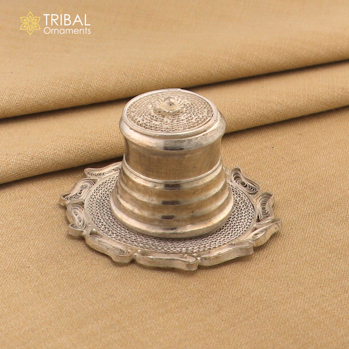 925 Sterling silver handmade fabulous meenakari trinket box, container box, casket box, sindoor box, enamel work customized  box stb865 - TRIBAL ORNAMENTS