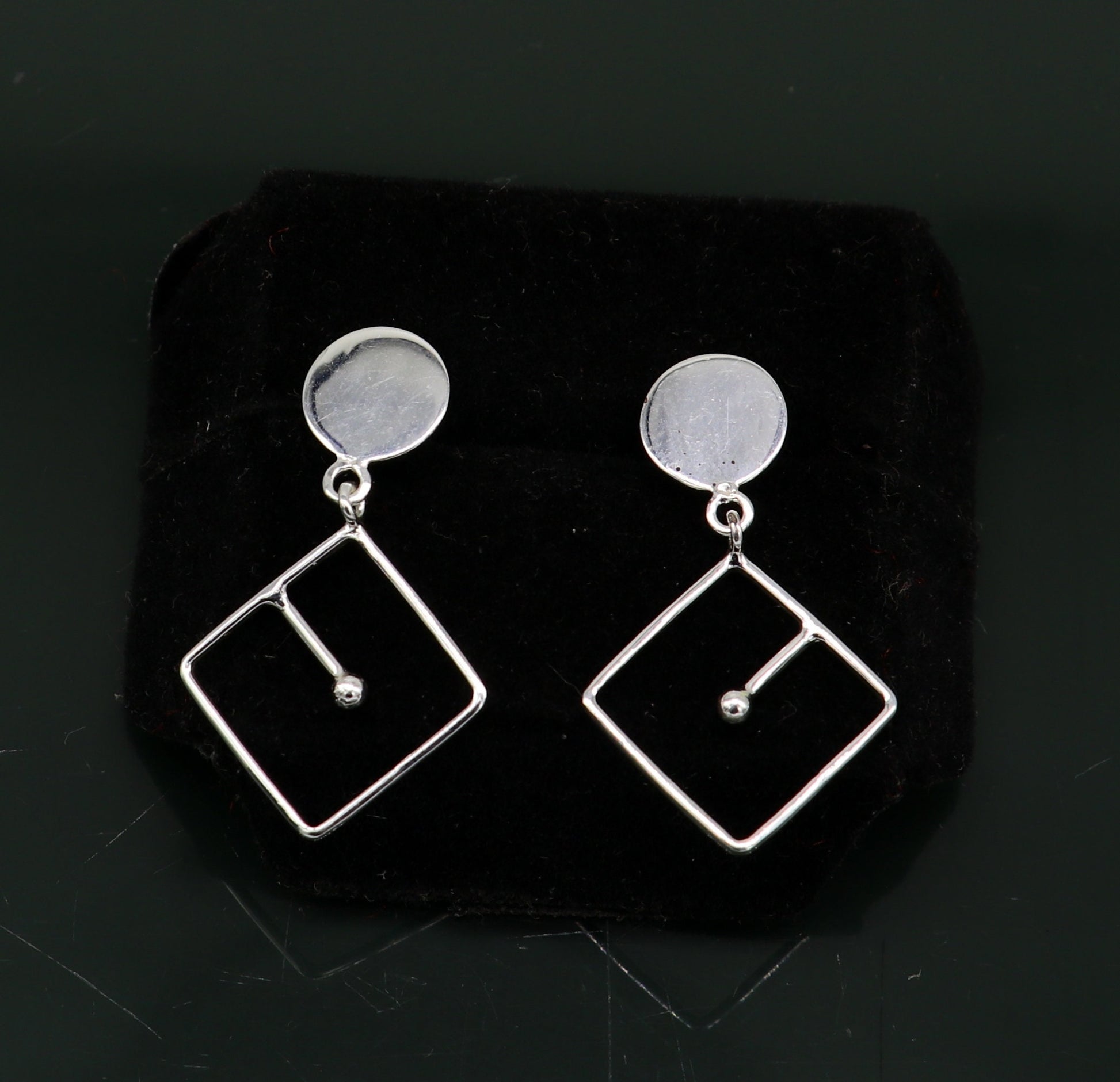 925 Sterling silver handmade fabulous stud earring drop dangle, fabulous brides stylish fancy fashionable earring jewelry from india ear735 - TRIBAL ORNAMENTS