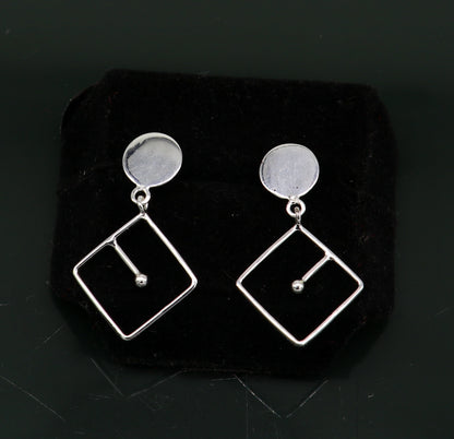 925 Sterling silver handmade fabulous stud earring drop dangle, fabulous brides stylish fancy fashionable earring jewelry from india ear735 - TRIBAL ORNAMENTS