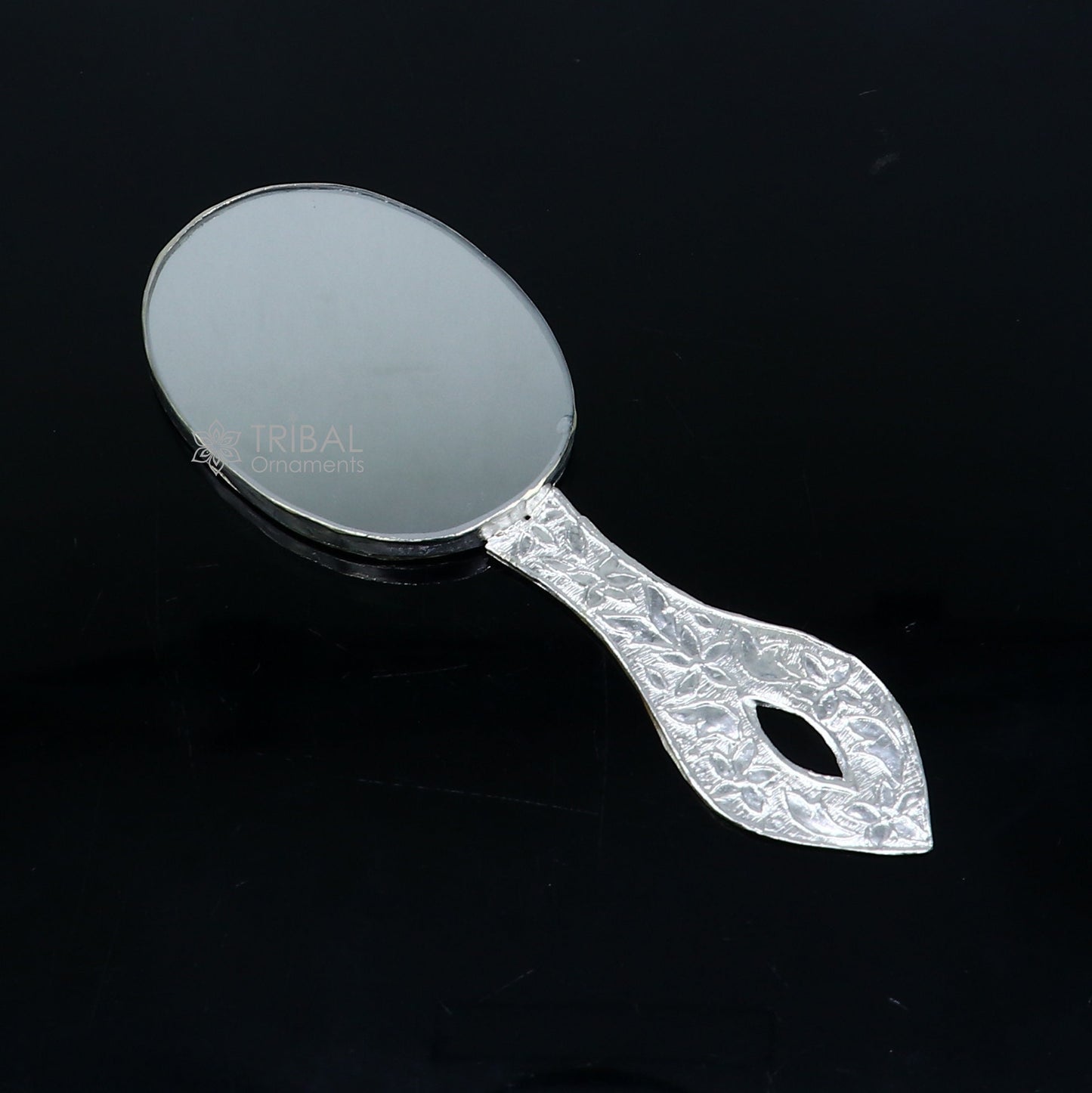 925 sterling silver handmade fabulous vintage style handmade mirror frame, amazing royal brides gifting article from India  sf27 - TRIBAL ORNAMENTS