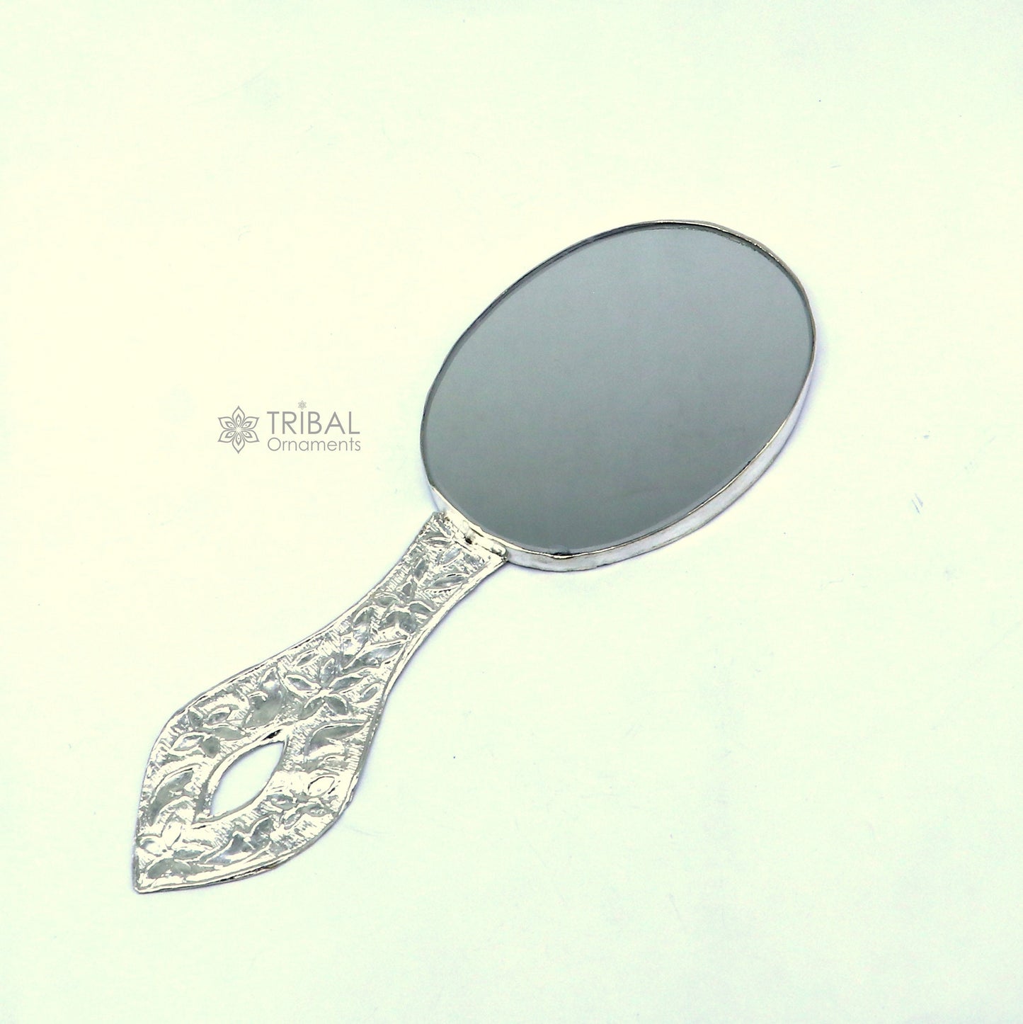 925 sterling silver handmade fabulous vintage style handmade mirror frame, amazing royal brides gifting article from India  sf27 - TRIBAL ORNAMENTS