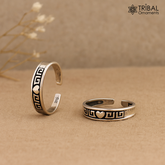 925 sterling silver handmade gorgeous design vintage style simple toe ring, best gifting tiny tone ring 925 stamped jewelry from india ytr09 - TRIBAL ORNAMENTS