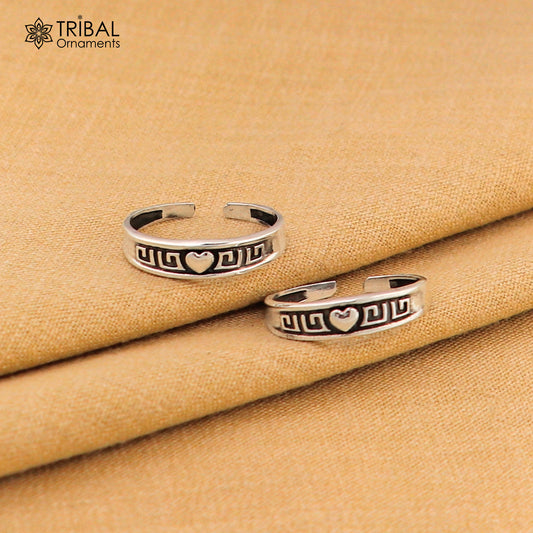 925 sterling silver handmade gorgeous design vintage style simple toe ring, best gifting tiny tone ring 925 stamped jewelry from india ytr09 - TRIBAL ORNAMENTS