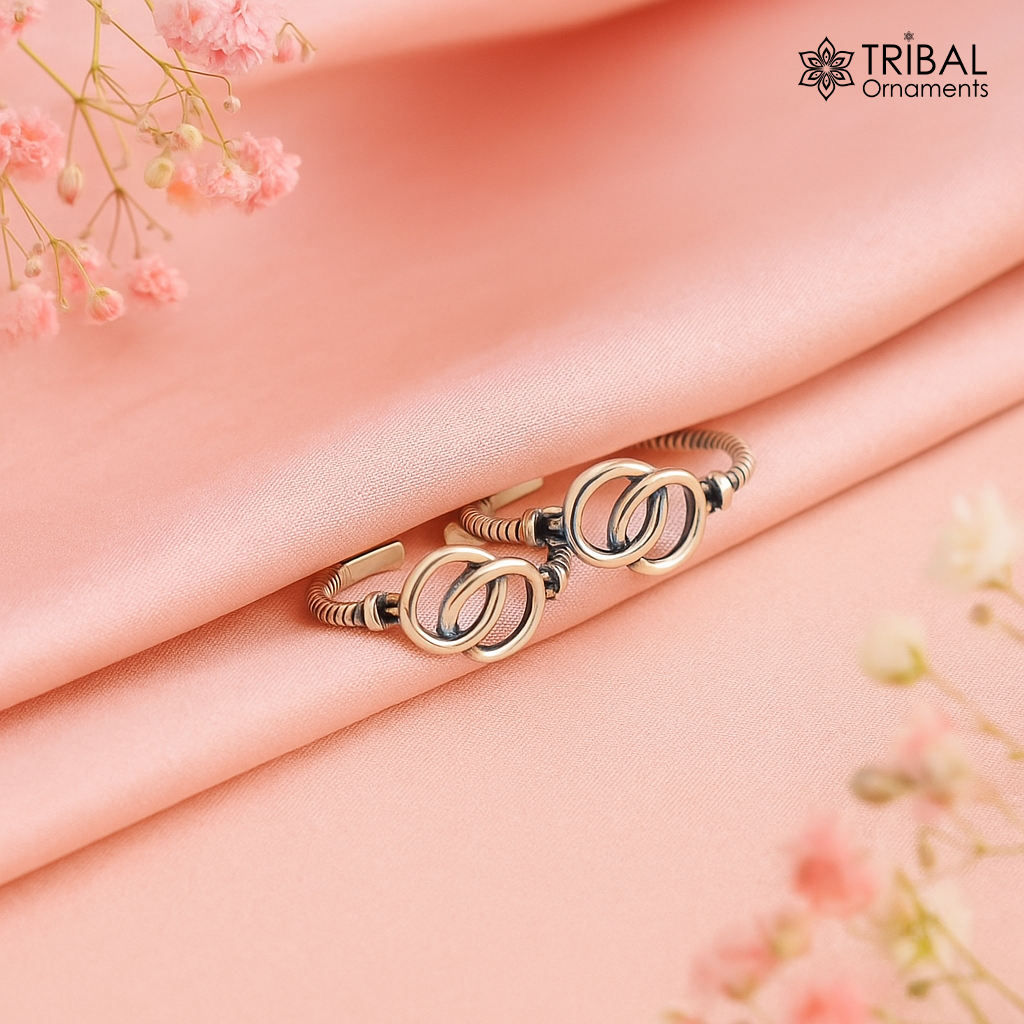 925 sterling silver handmade gorgeous design vintage style toe ring, best gifting tiny tone ring 925 stamped jewelry from india ytr04 - TRIBAL ORNAMENTS