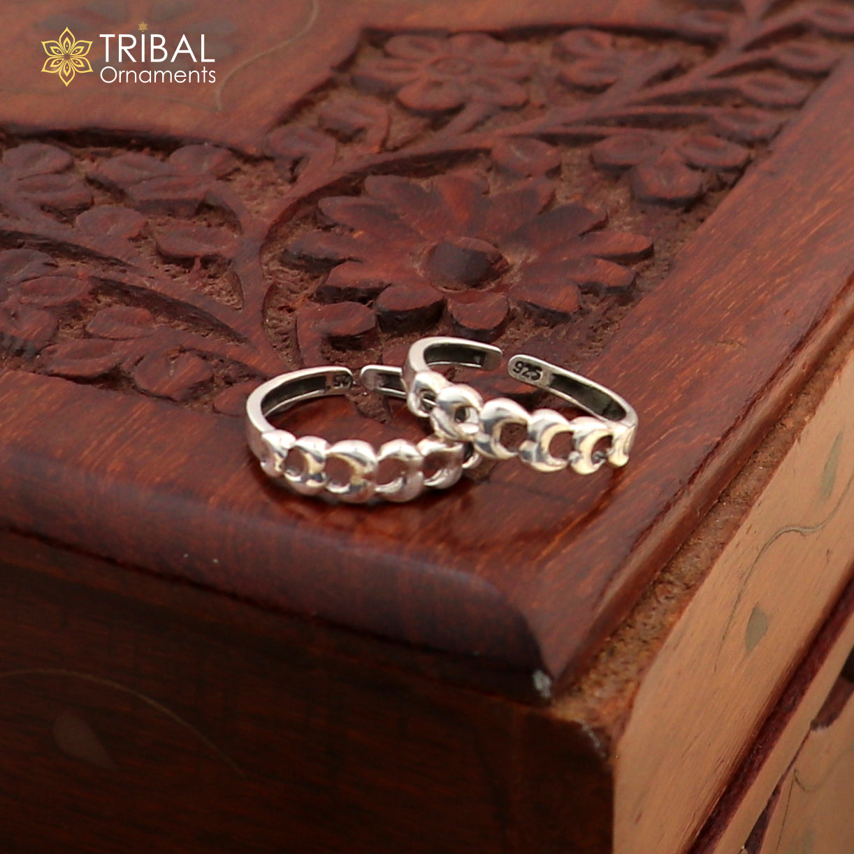 925 sterling silver handmade gorgeous design vintage style toe ring, best gifting tiny tone ring 925 stamped jewelry from india ytr06 - TRIBAL ORNAMENTS