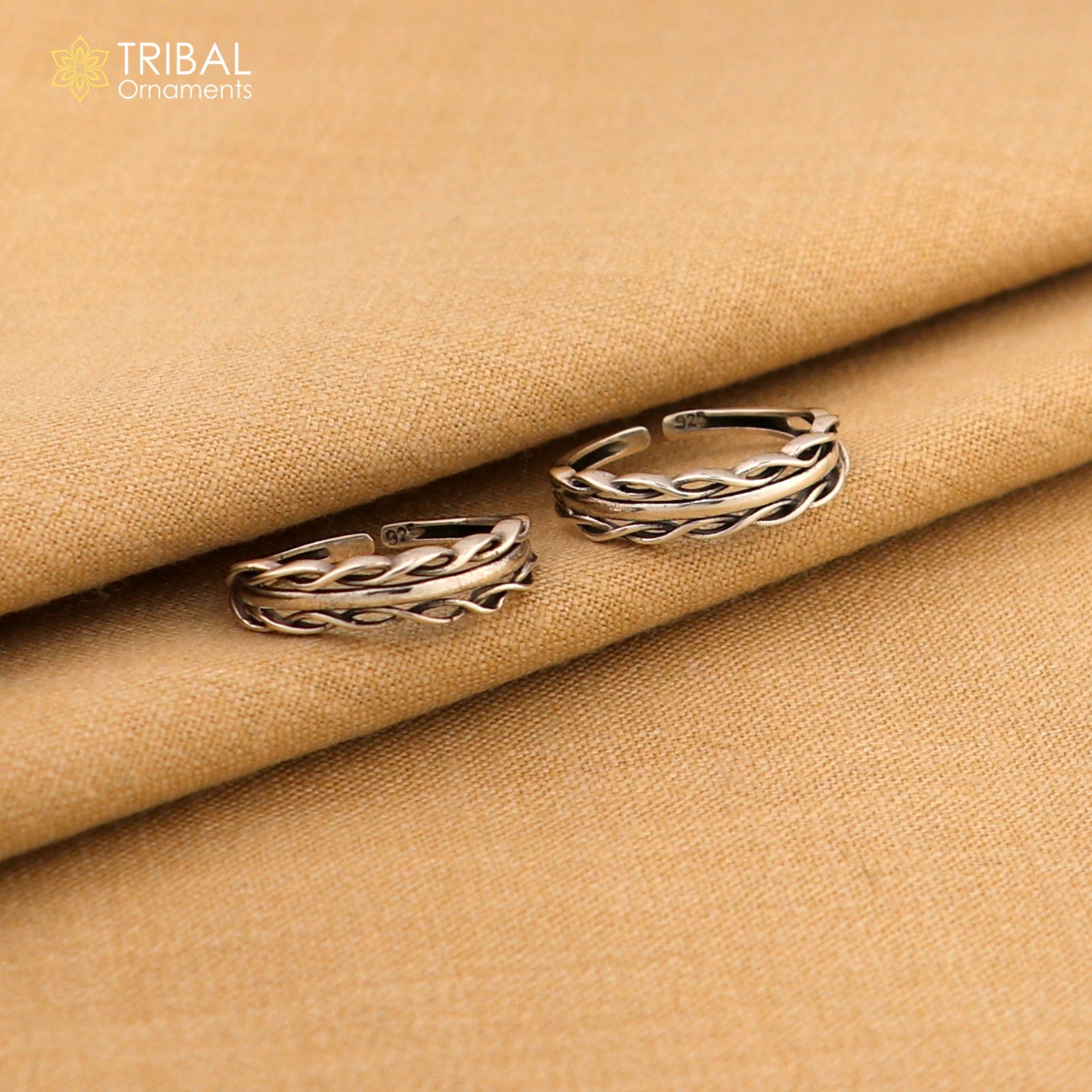 925 sterling silver handmade gorgeous design vintage style toe ring, best gifting tiny tone ring 925 stamped jewelry from india ytr07 - TRIBAL ORNAMENTS