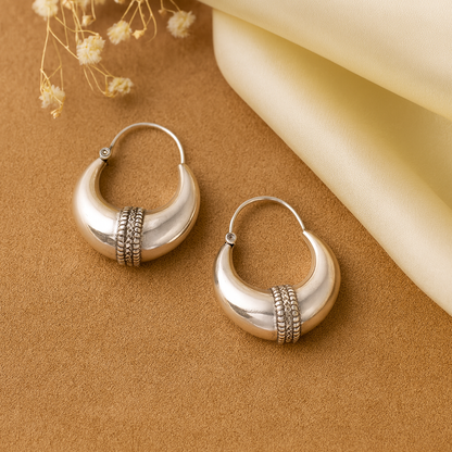 925 sterling silver handmade gorgeous hoops stud earring bali, excellent customized vintage design belly dance personalized gift ske8 - TRIBAL ORNAMENTS
