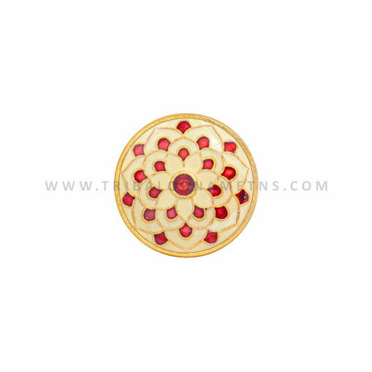 925 Sterling silver handmade gorgeous red minakari design fancy buttons set of 13 pc for men's coat or suit, best jewelry for all occasions btn84 - TRIBAL ORNAMENTS