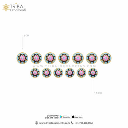 Set of 13 handmade 925 sterling silver star design fancy buttons for men's coat or suit by TRIBAL ORNAMENTS, versatile for all occasions.