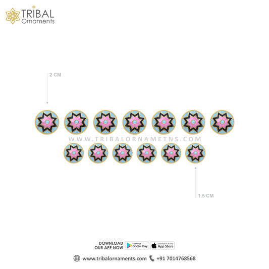 925 Sterling silver handmade gorgeous star design fancy buttons set of 13 pc for men's coat or suit, best jewelry for all occasions btn79 - TRIBAL ORNAMENTS