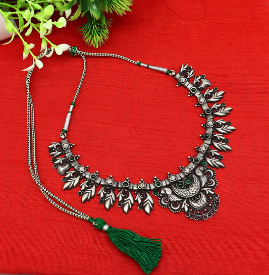 925 sterling silver handmade gorgeous vintage stylish designer necklace, wedding brides ustomized belly dance Guttapusalu necklace set236 - TRIBAL ORNAMENTS