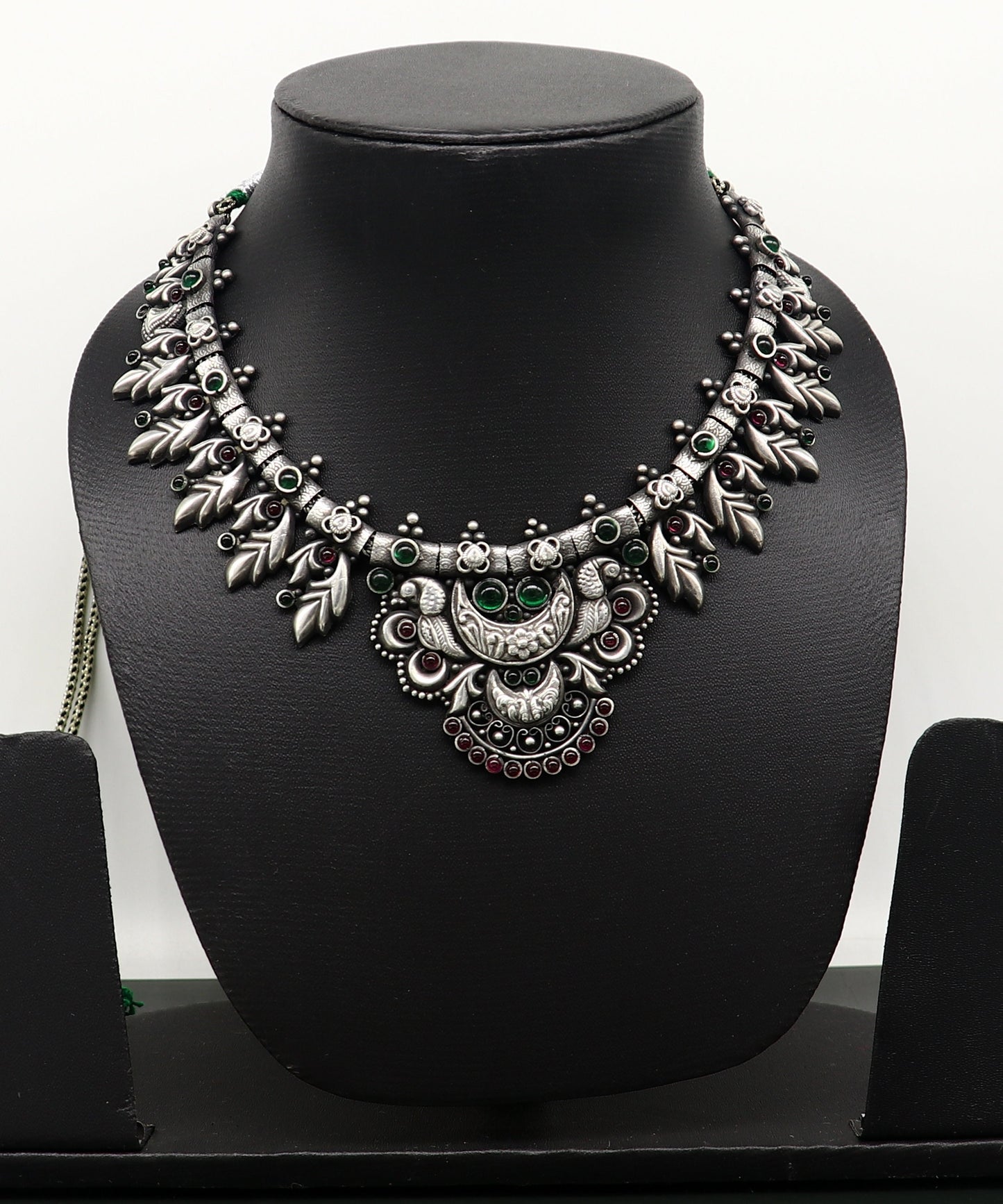 925 sterling silver handmade gorgeous vintage stylish designer necklace, wedding brides ustomized belly dance Guttapusalu necklace set236 - TRIBAL ORNAMENTS