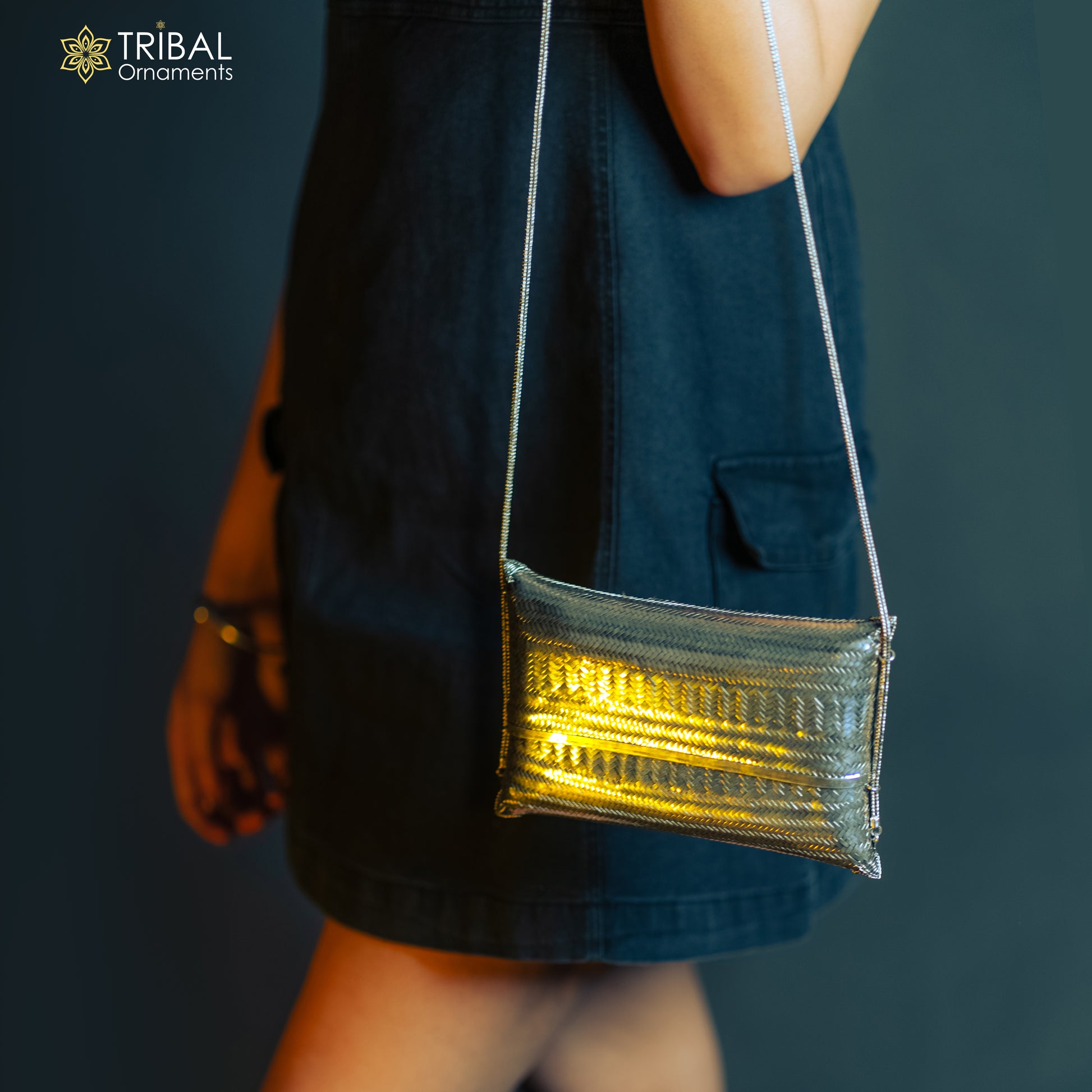 925 Sterling silver handmade hand bag/ purse /shoulder bag/Women Clutches bag002 - TRIBAL ORNAMENTS