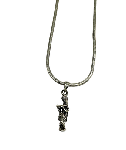 925 sterling silver Krishna pendant, unisex Hindu jewelry with intricate tribal design, handmade and personalized tribal ornament.