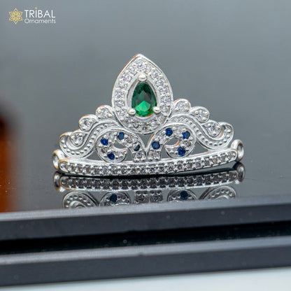 925 sterling silver handmade lord baby Krishna Mukut, amazing Laddu Gopala, crawling Krishna crown head jewelry sm29 - TRIBAL ORNAMENTS