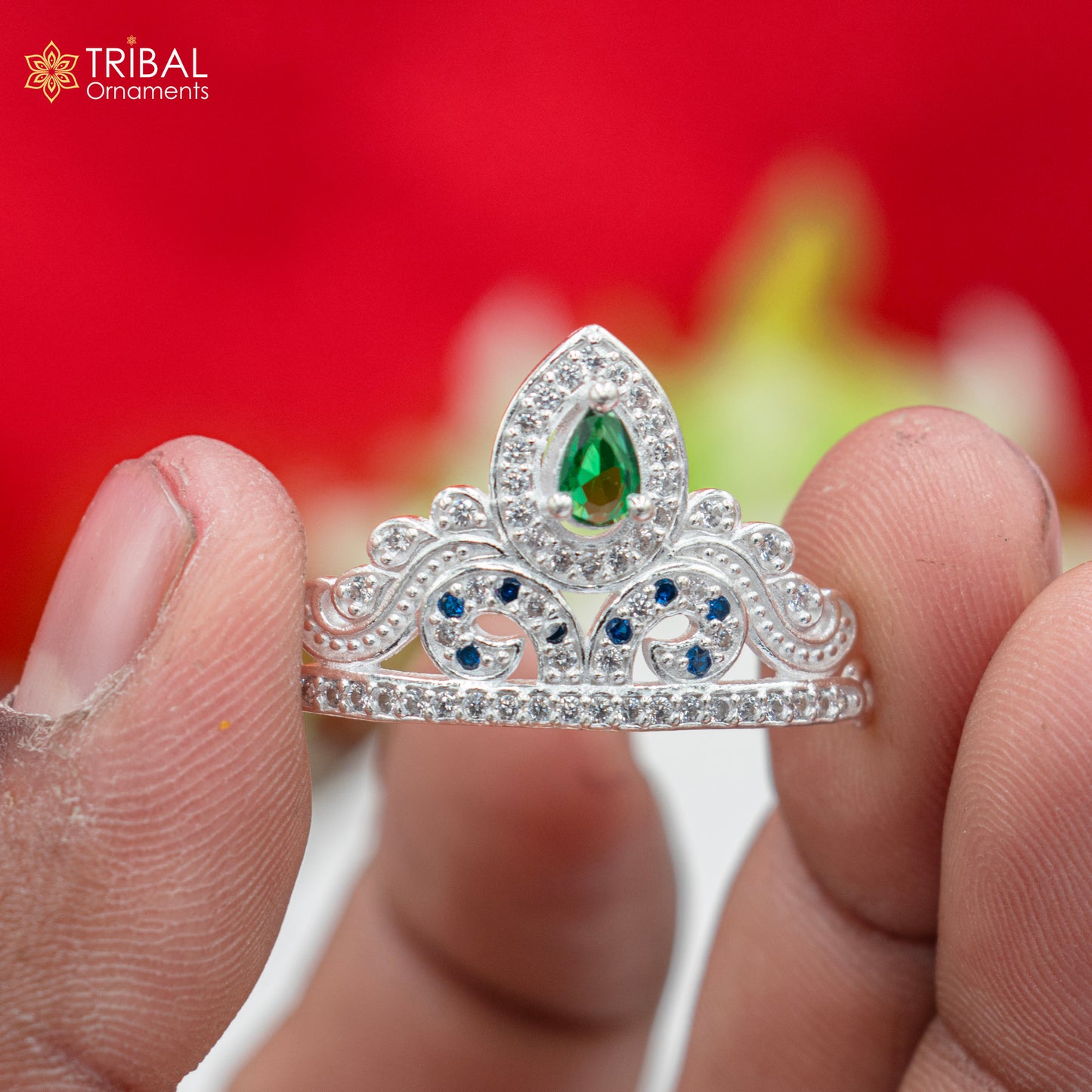 925 sterling silver handmade lord baby Krishna Mukut, amazing Laddu Gopala, crawling Krishna crown head jewelry sm29 - TRIBAL ORNAMENTS