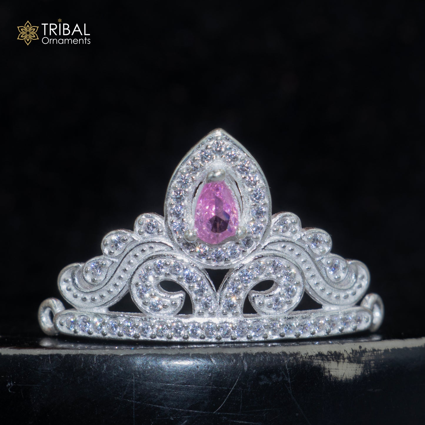 925 sterling silver handmade lord baby Krishna Mukut, amazing Laddu Gopala, crawling Krishna crown head jewelry sm38 - TRIBAL ORNAMENTS