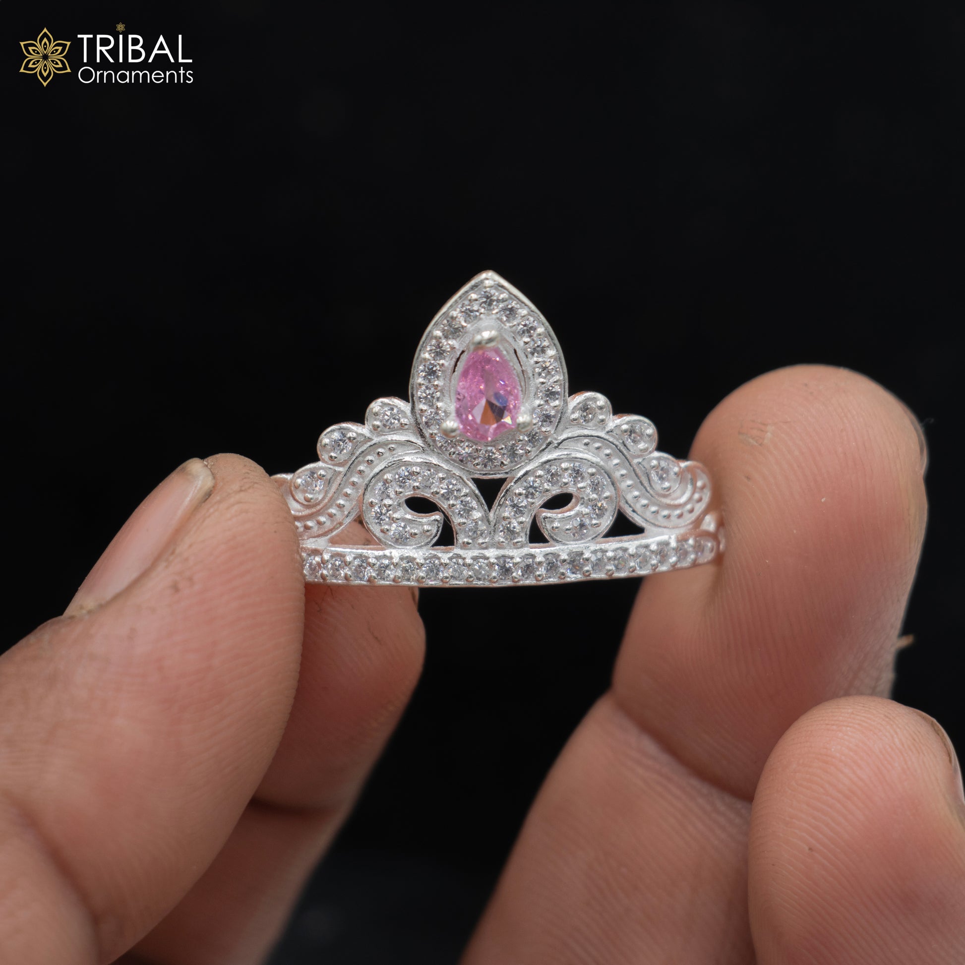 925 sterling silver handmade lord baby Krishna Mukut, amazing Laddu Gopala, crawling Krishna crown head jewelry sm38 - TRIBAL ORNAMENTS