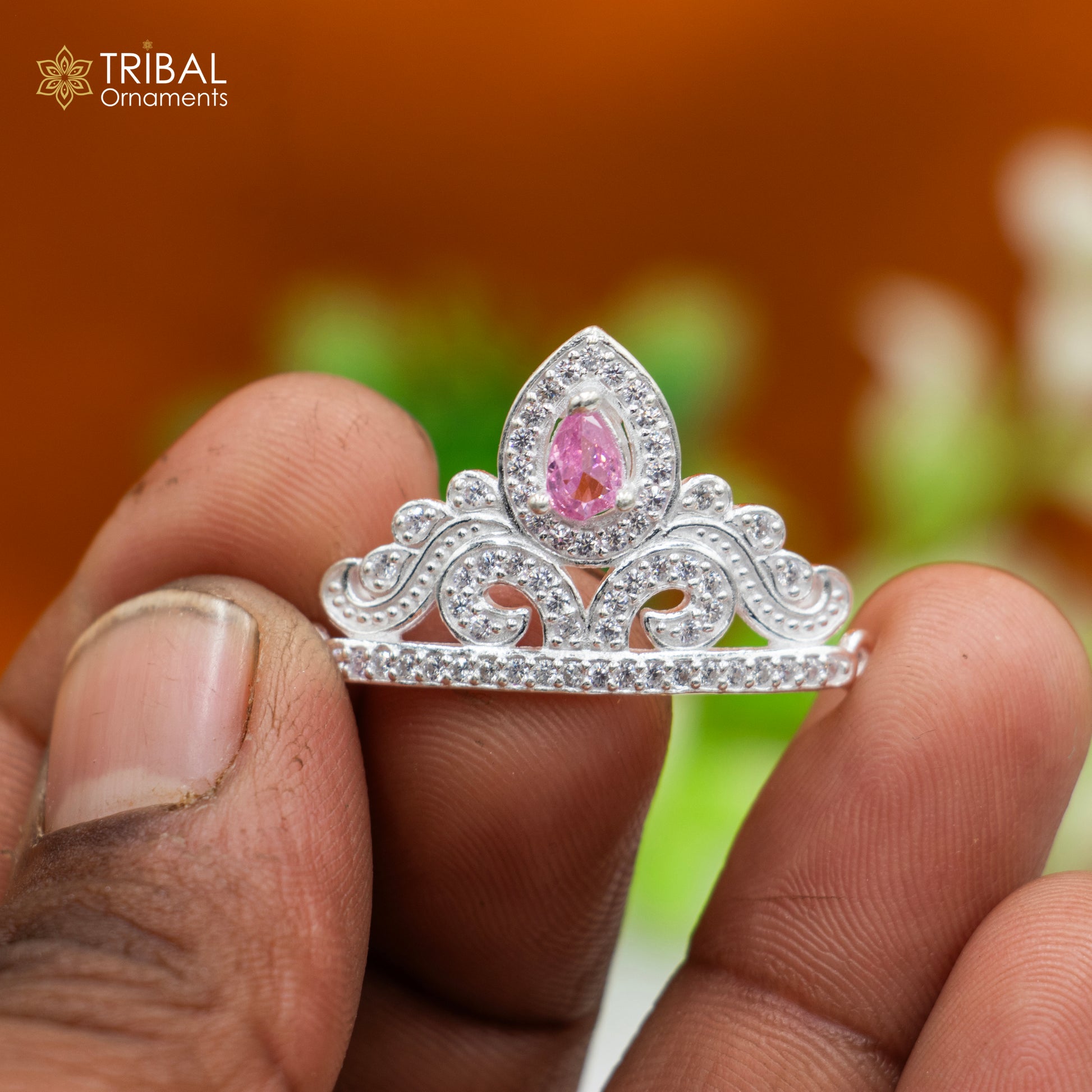 925 sterling silver handmade lord baby Krishna Mukut, amazing Laddu Gopala, crawling Krishna crown head jewelry sm38 - TRIBAL ORNAMENTS