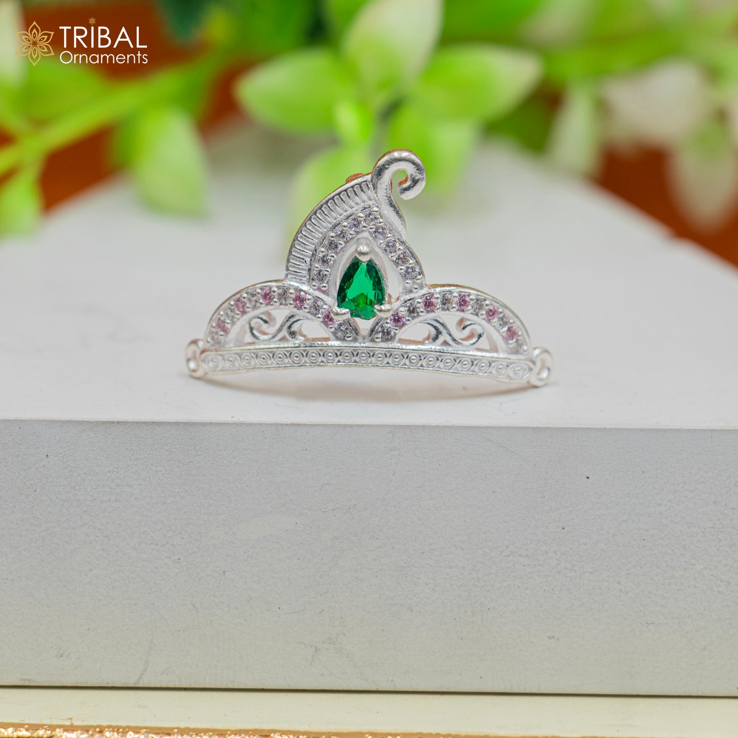 925 sterling silver handmade lord baby Krishna Mukut, amazing Laddu Gopala, crawling Krishna crown head jewelry sm40 - TRIBAL ORNAMENTS